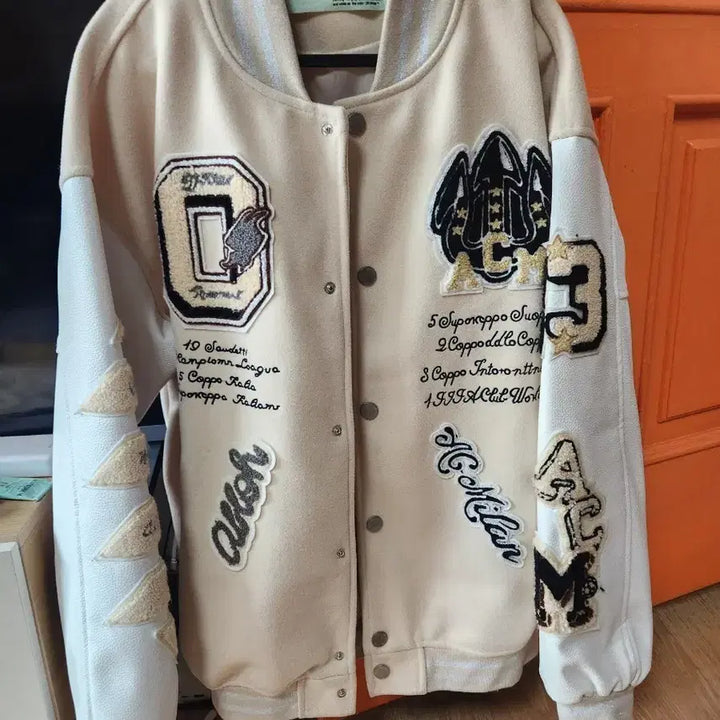 [BUNJANG] Off-White Leather Detail Zip-Up Jacket XXL / 오프화이트 자켓 점퍼 XXL