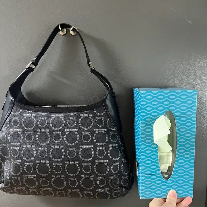 [BUNJANG] Salvatore Ferragamo Gancini Logo PVC Hobo Shoulder Bag / 페라가모 가방, 핸드백