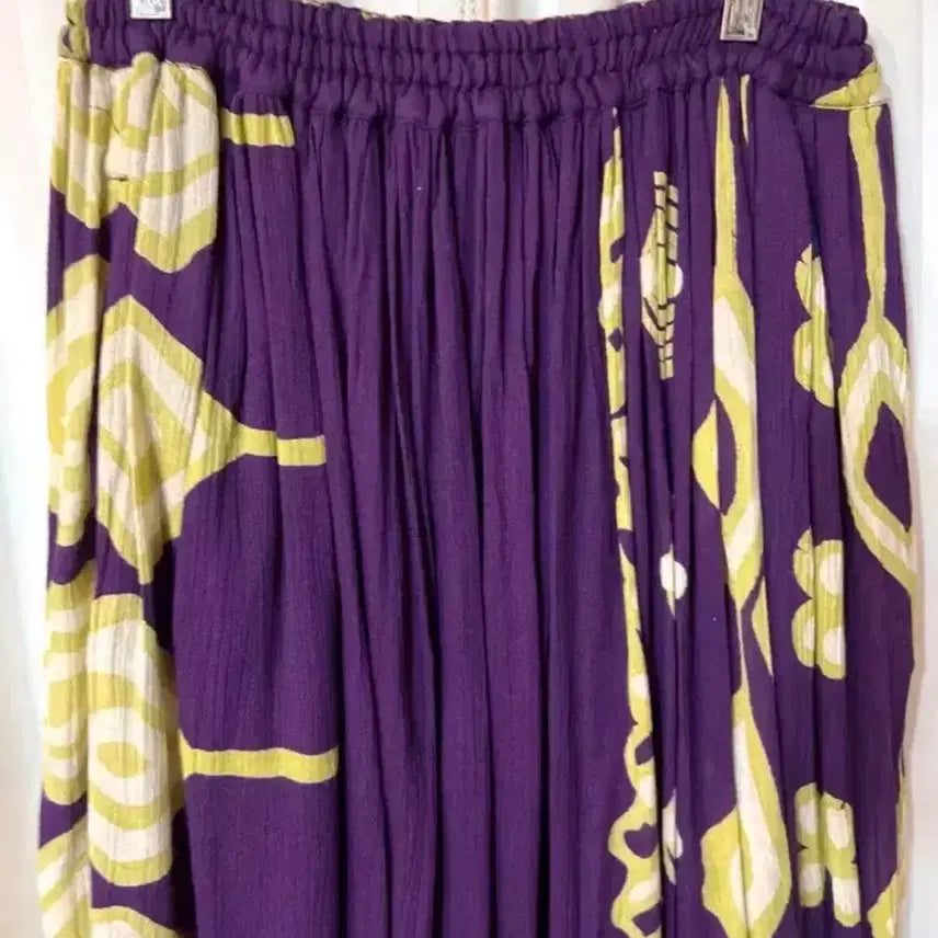 [BUNJANG] Rulmani Ethnic Pattern Long Skirt Pants / (새상품) 에스닉 Rulmani 패턴 롱 스커트 바지