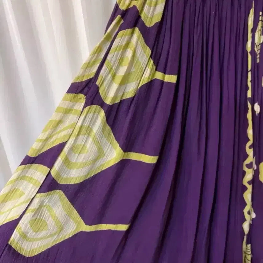 [BUNJANG] Rulmani Ethnic Pattern Long Skirt Pants / (새상품) 에스닉 Rulmani 패턴 롱 스커트 바지