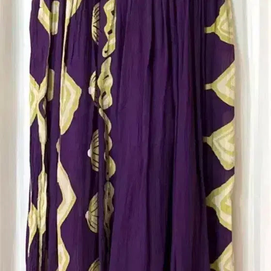 [BUNJANG] Rulmani Ethnic Pattern Long Skirt Pants / (새상품) 에스닉 Rulmani 패턴 롱 스커트 바지