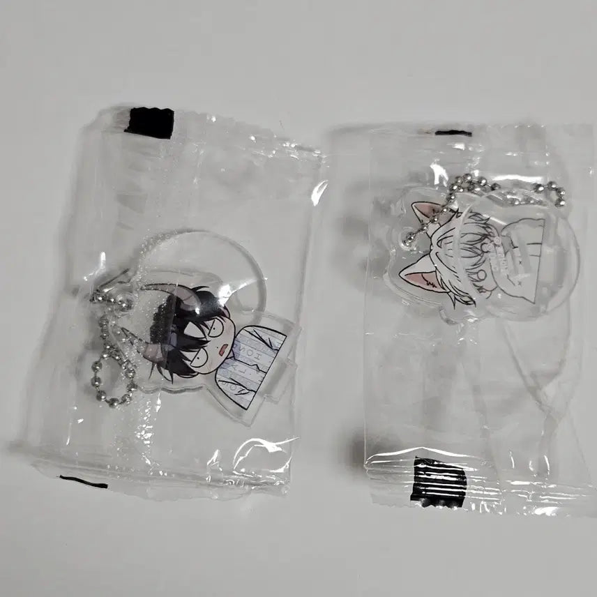 [BUNJANG] Fulin Noctua Mini Acrylic Stand Keyring Bundle Set / [일괄 정가]플린의 여우음료 녹티아 미니 아크릴 스탠드 키링 휴고 플린