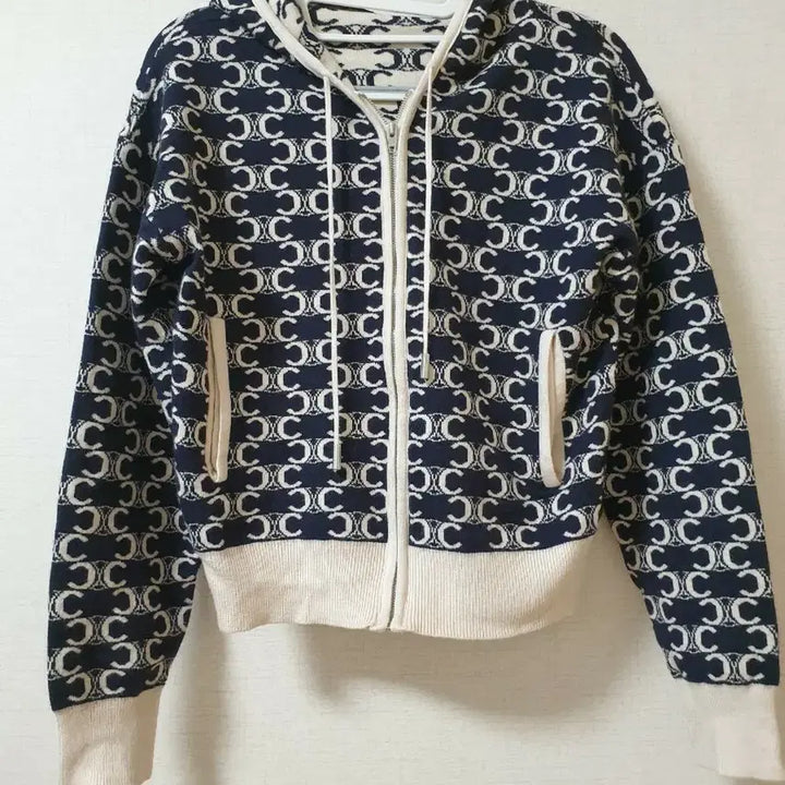 [BUNJANG] Patterned Hoodie Zip-up / 패턴후드집업