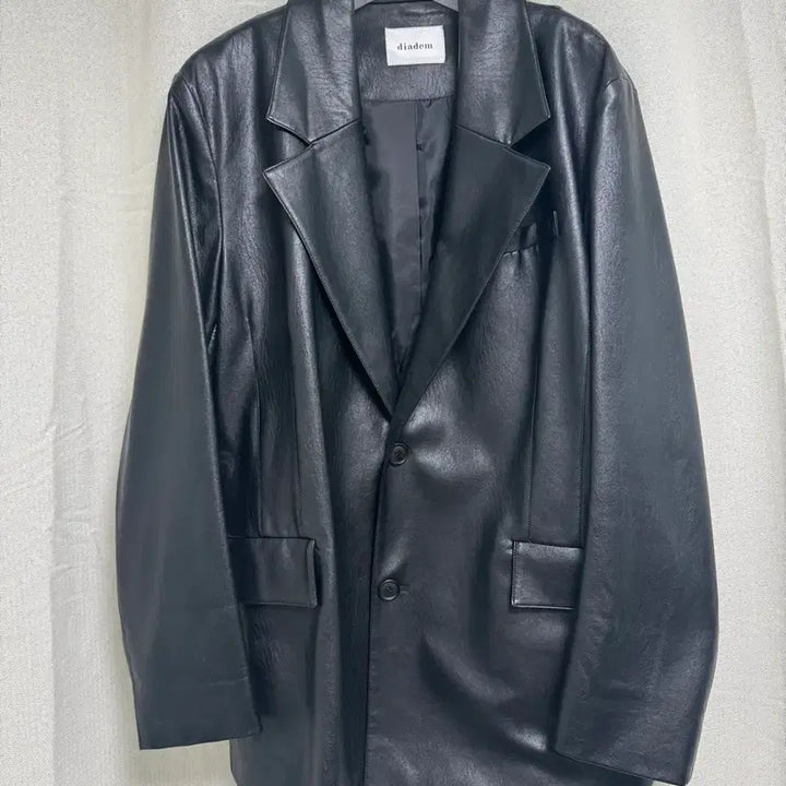[BUNJANG] Diadem Oversized Faux Leather Jacket / 디자이너브랜드 레더자켓