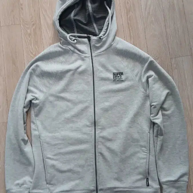 [BUNJANG] Superdry Hooded Zip-up Gray 100 Slim Fit / 수퍼드라이 후드집업 그레이 100 슬림핏