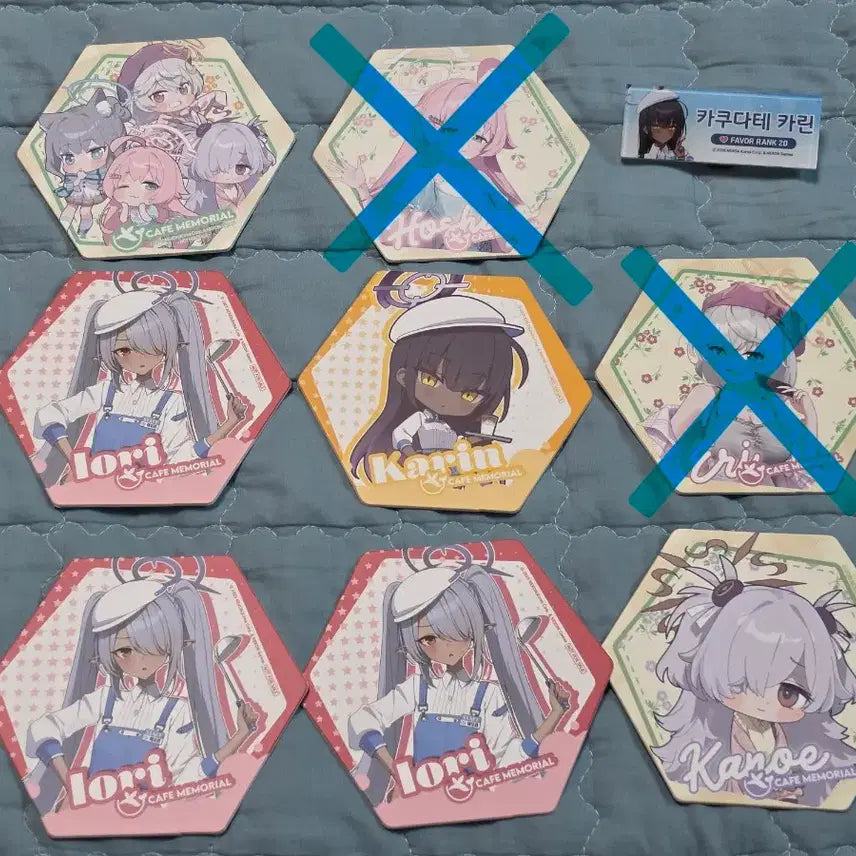 [BUNJANG] Blue Archive Cafe Memorial Coaster / 블아 카페 메모리얼 코스터 교환 및 판매 합니다. 명찰교환,포카