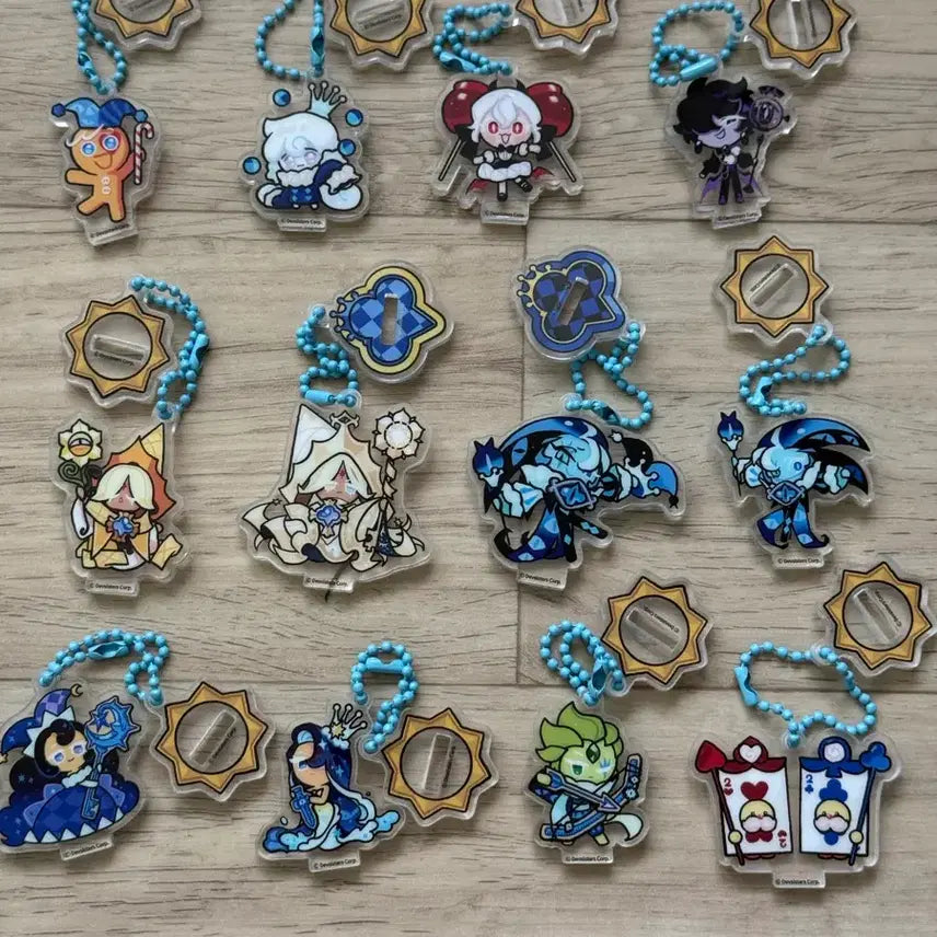 [BUNJANG] Cookie Run: Kingdom Carnival Acrylic Keyring 12-Piece Bundle Set / 쿠키런 킹덤 거짓의 카니발 아크릴 키링 12종 풀세트