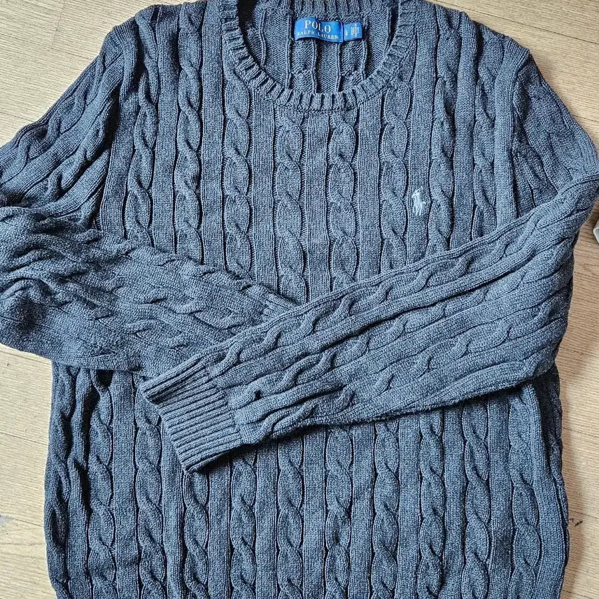 [SOLD OUT] 폴로 랄프로렌 케이블 니트 차콜 미듐