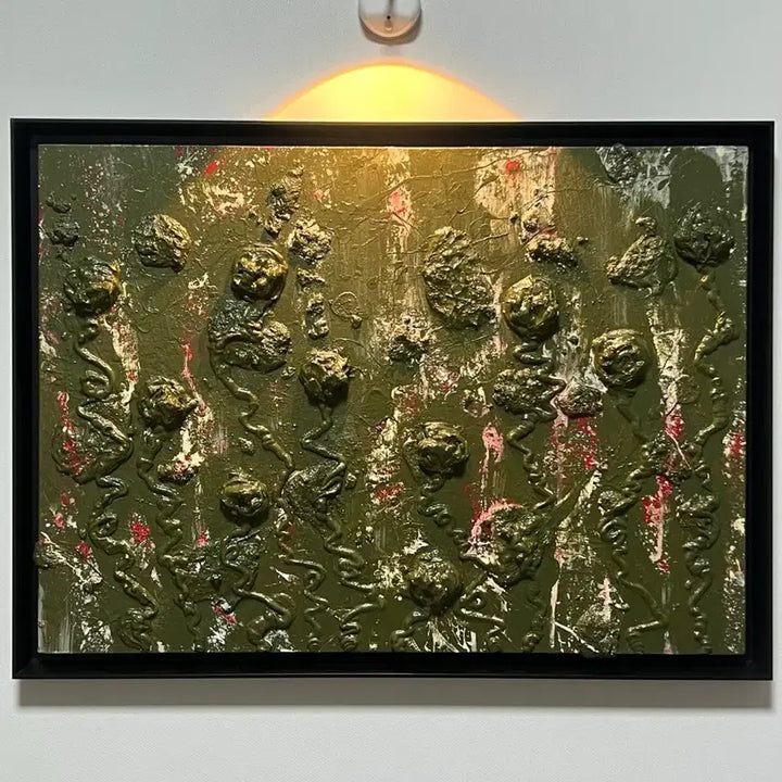 [BUNJANG] 보고만 있어도 좋은 기운 들어오는 입체 질감 원화 그림 추상화 꽃그림 / 보고만 있어도 좋은 기운 들어오는 입체 질감 원화 그림 추상화 꽃그림
