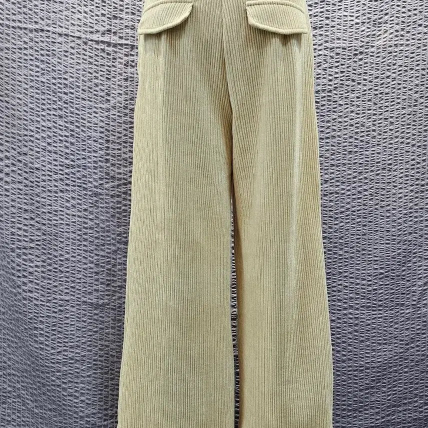 [BUNJANG] Ivory Corduroy Wide Pants (Size 64-82) / 아이보리 코듀로이 와이드 팬츠 (64-82)