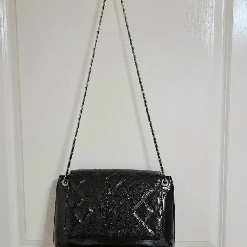 [BUNJANG] Louis Quatorze Enamel Silver Chain Shoulder Bag / 루이까또즈 에나멜 은장체인 숄더백