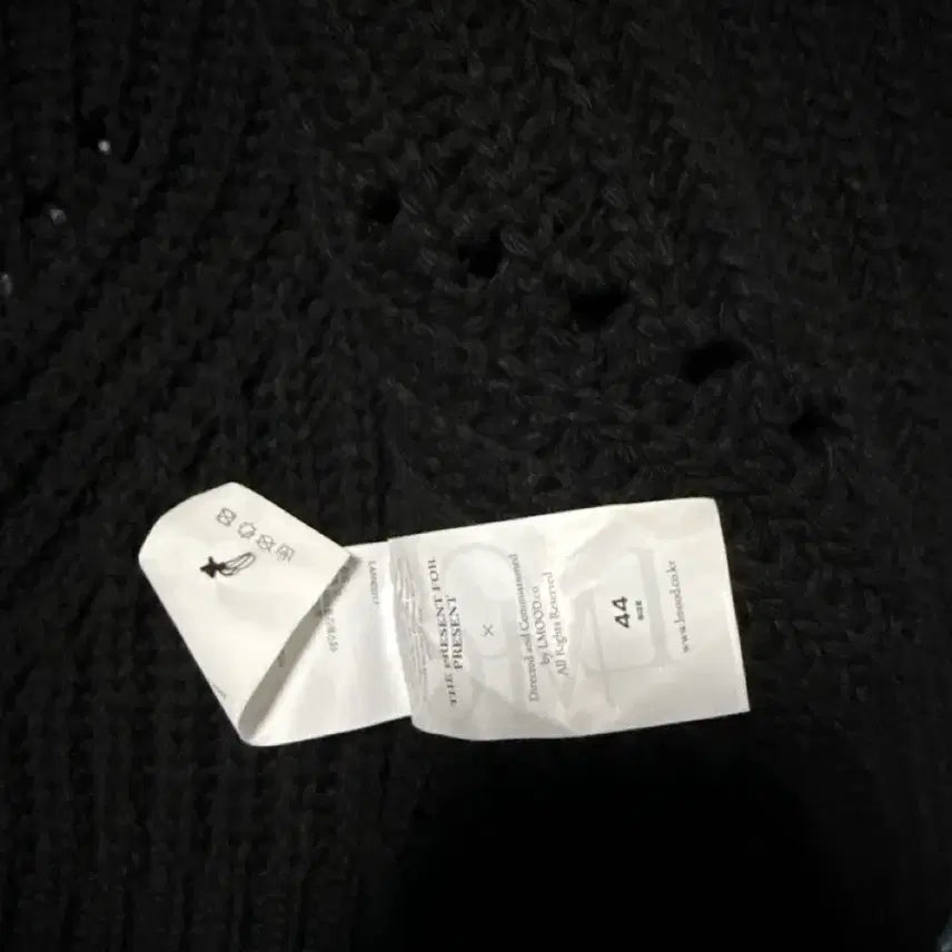 [BUNJANG] Elmood Bulky Crew Round Knit Cardigan Black / 엘무드 벌키 크루 라운드 니트 가디건 블랙 44사이즈