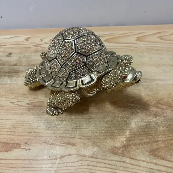 [BUNJANG] Jeweled Turtle Sculpture / 예쁜 보석이 박힌 크고 묵직한 거북조형 /요316