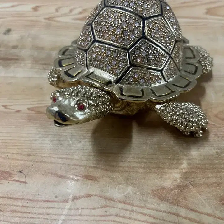 [BUNJANG] Jeweled Turtle Sculpture / 예쁜 보석이 박힌 크고 묵직한 거북조형 /요316