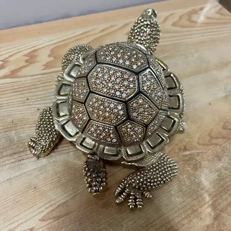 [BUNJANG] Jeweled Turtle Sculpture / 예쁜 보석이 박힌 크고 묵직한 거북조형 /요316