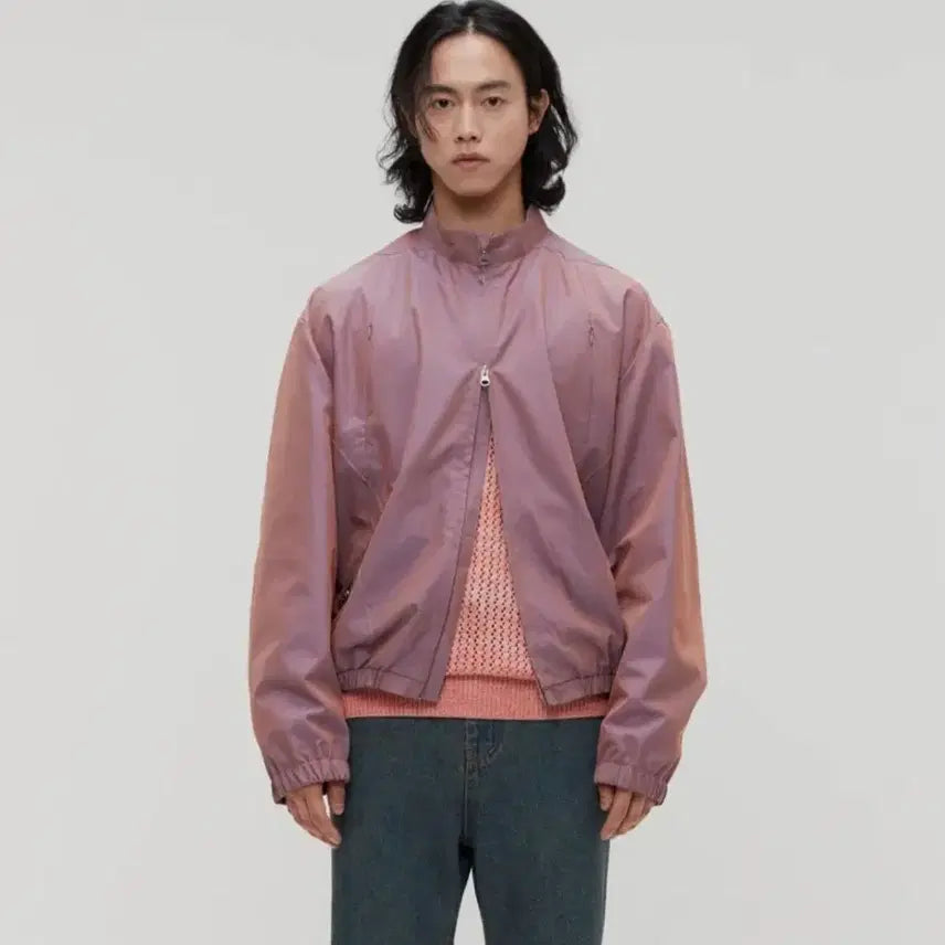 [BUNJANG] Lemard Two-Tone Low-Cut Banding Short Jacket (Indie Pink) / 르마드 투톤 로우컷 밴딩 숏 자켓 인디핑크 2