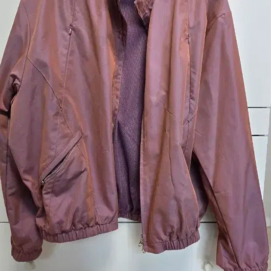 [BUNJANG] Lemard Two-Tone Low-Cut Banding Short Jacket (Indie Pink) / 르마드 투톤 로우컷 밴딩 숏 자켓 인디핑크 2