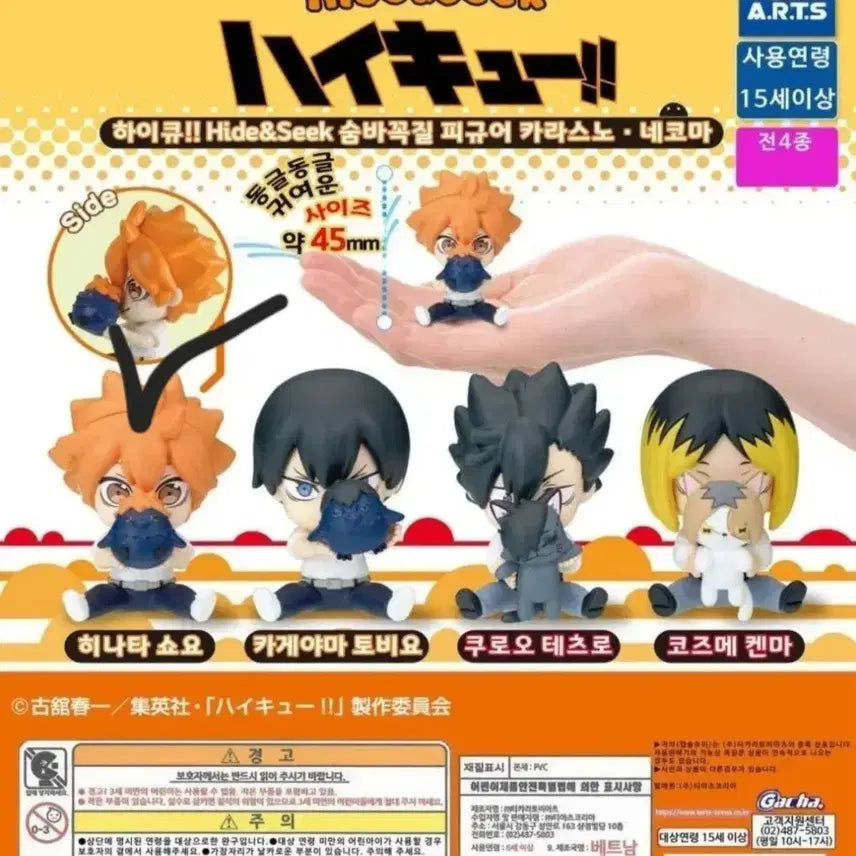 [BUNJANG] Haikyu Hide &amp; Seek Hinata Figure (Sealed) / 하이큐 Hide&amp;Seek 숨바꼭질 피규어 가챠 히나타 (미개봉)