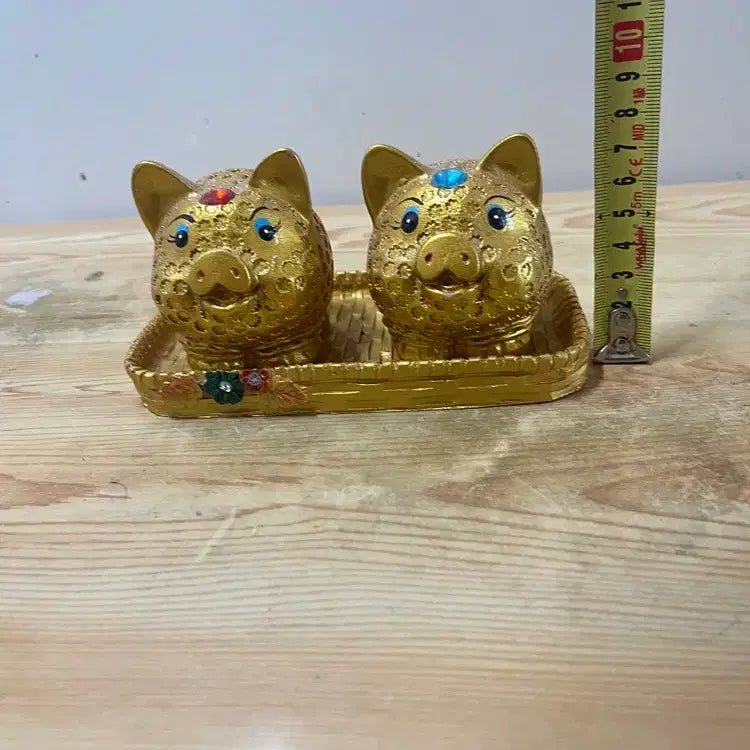[BUNJANG] Pig Sculpture Set / 귀엽고 묵직한 돼지조형 2개  /   요316