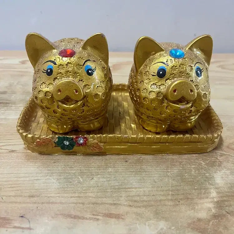 [BUNJANG] Pig Sculpture Set / 귀엽고 묵직한 돼지조형 2개  /   요316