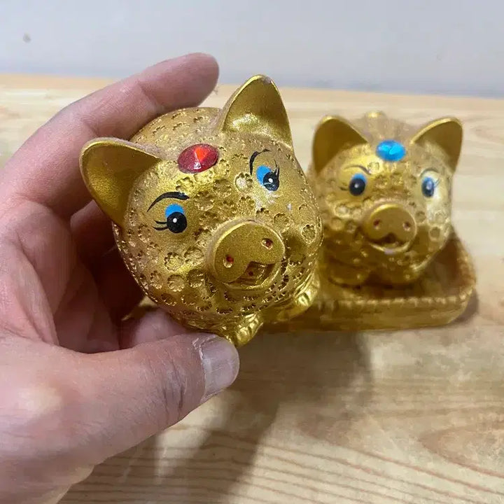 [BUNJANG] Pig Sculpture Set / 귀엽고 묵직한 돼지조형 2개  /   요316