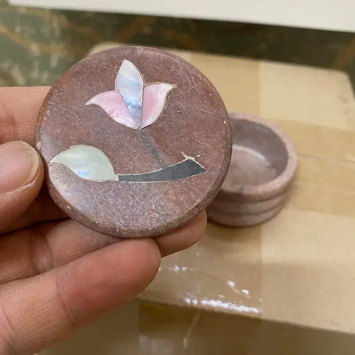 [BUNJANG] Unknown Floral Mother-of-Pearl Jewelry Box / 자개의 꽃문양의 보석합    /요316