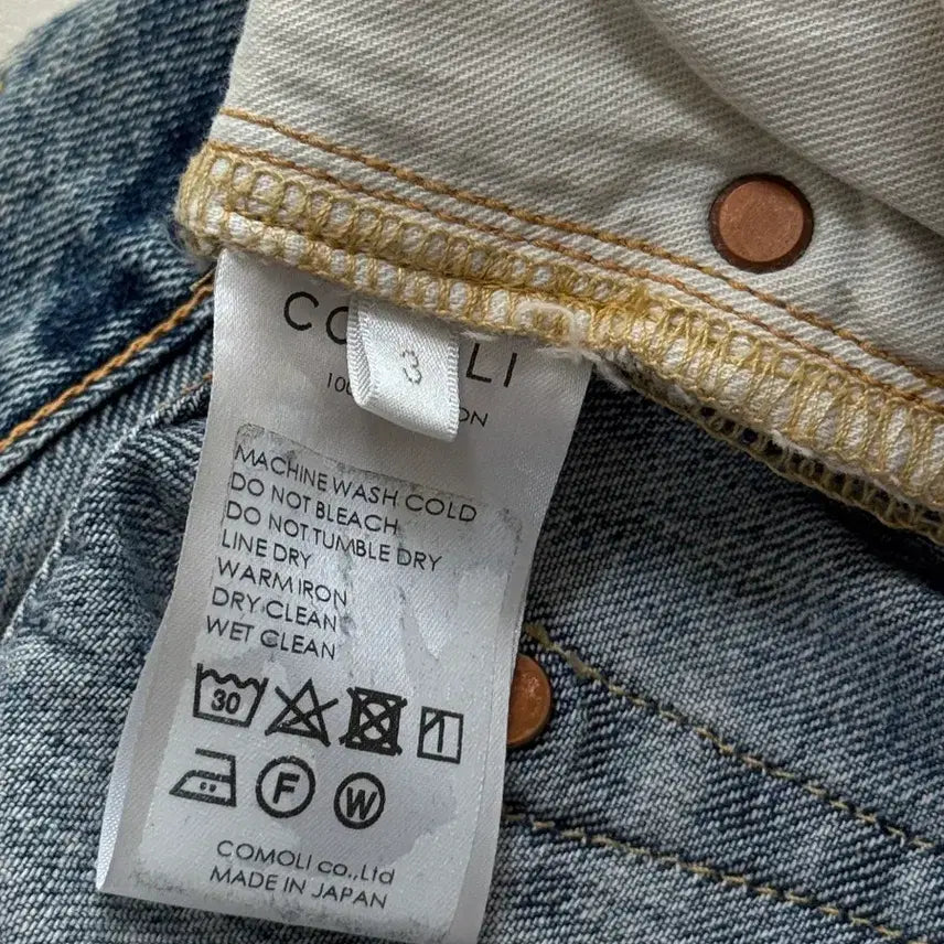 [BUNJANG] COMOLI Bleach 5P Denim Jeans / [3] 코모리 COMOLI 블리치 5P 데님 23SS