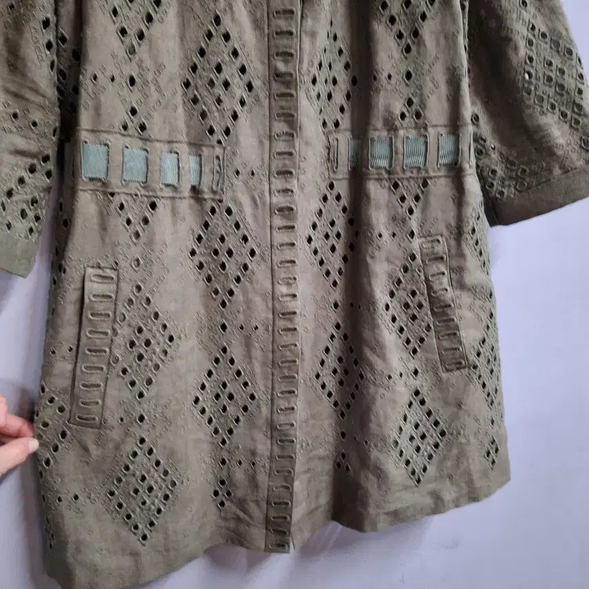 [SOLD OUT] givy VID STOCKHOLM 카키색 6부 자켓 S