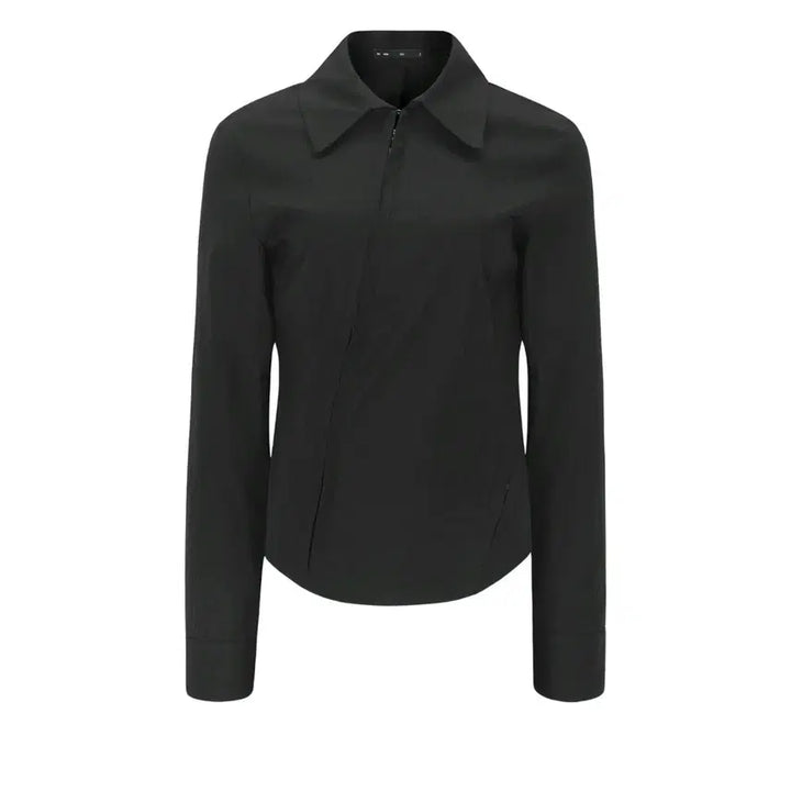 [BUNJANG] Bohemian Seoul Diagonal Slim Fit Shirt Black / 보헤미안서울 다이애그널 슬림핏 셔츠 블랙