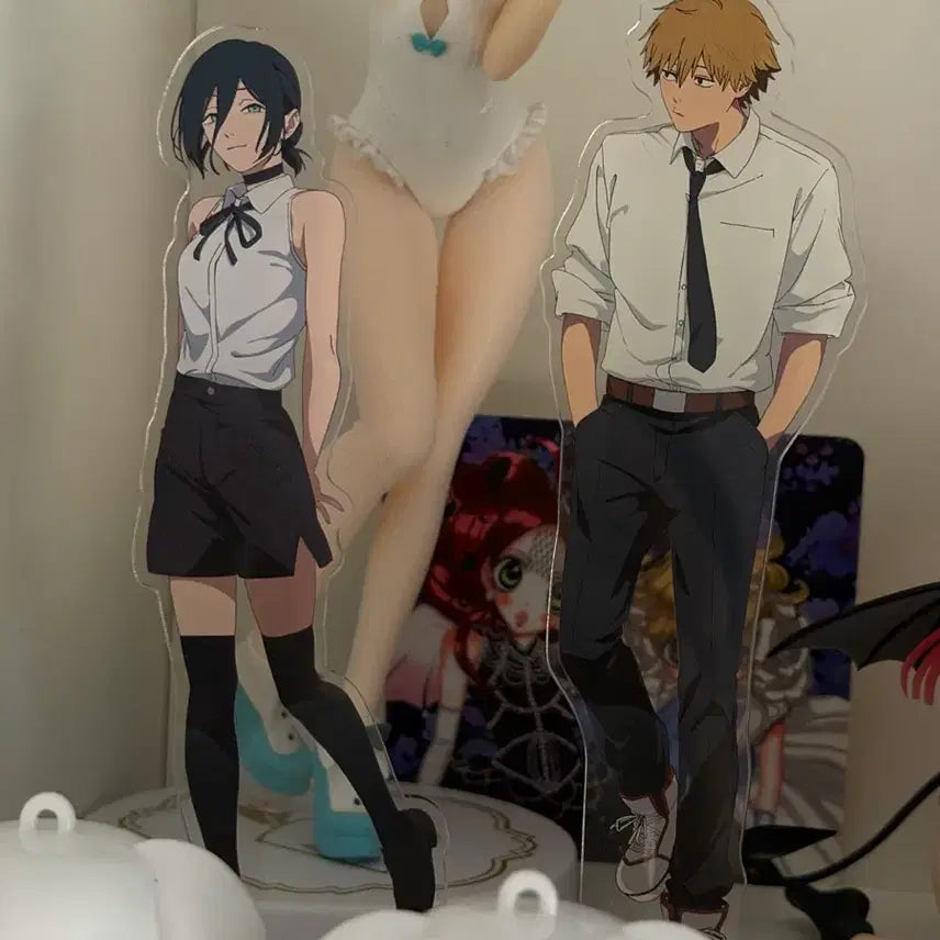 [BUNJANG] Chainsaw Man Reze &amp; Denji Acrylic Stand Bundle Set / 체인소맨 레제 덴지 일본 재팬 팝업 아크릴스탠드 일괄 양도 판매