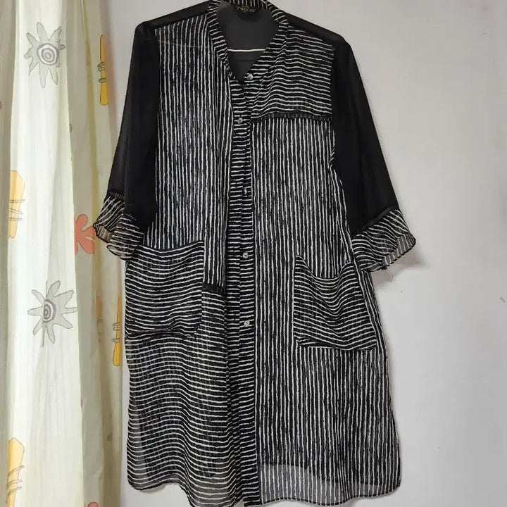 [BUNJANG] TWO-ST See-Through Long Shirt Cardigan FREE Size / TWO-ST  시스루 롱 셔츠  가디건 FREE