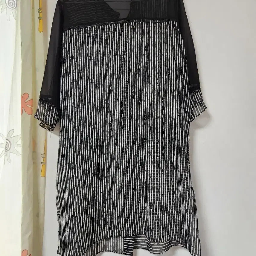 [BUNJANG] TWO-ST See-Through Long Shirt Cardigan FREE Size / TWO-ST  시스루 롱 셔츠  가디건 FREE