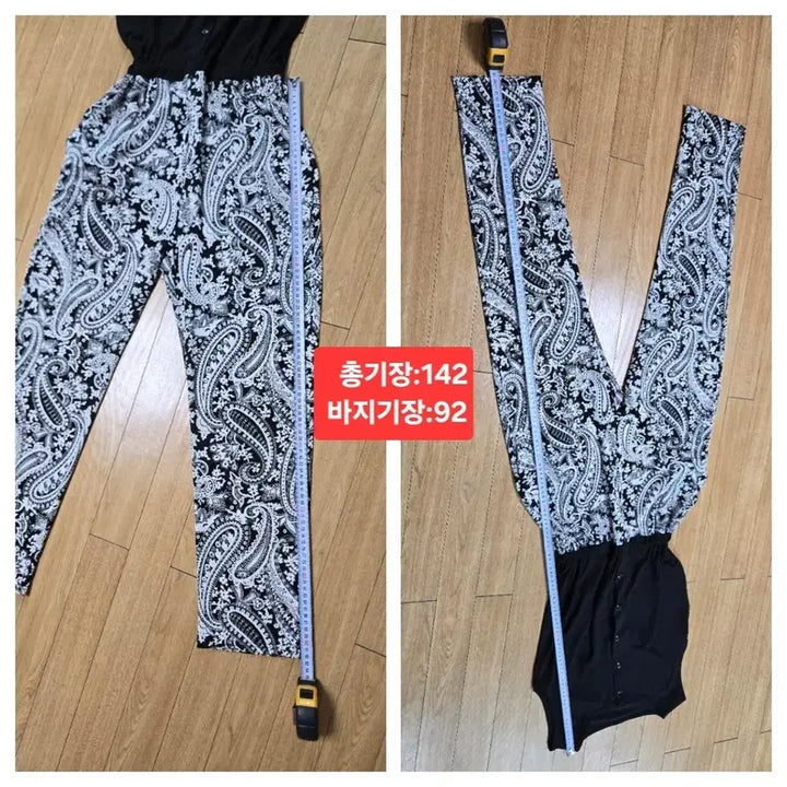 [BUNJANG] Black Paisley Jumpsuit - Free Size / 블랙 민소매 점프수트 페이즐리 패턴 팬츠free