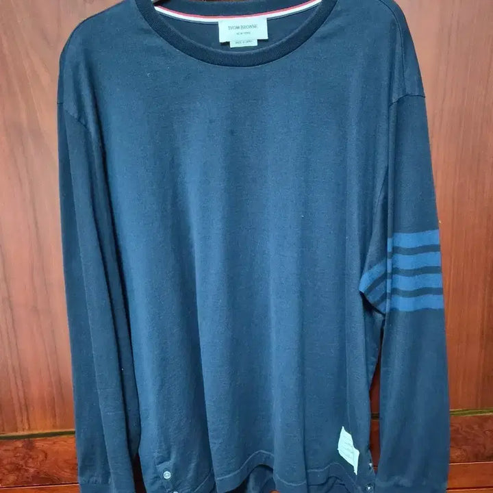 [BUNJANG] Thom Browne Navy Long Sleeve T-shirt / 톰브라운 네이비 긴팔