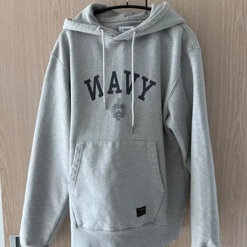 [BUNJANG] Espionage Navy Hoodie Gray / 에스피오나지 네이비 후드티 그레이