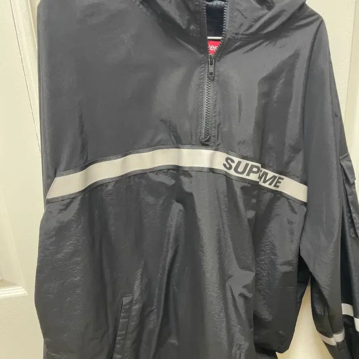 [BUNJANG] Supreme 3M Reflective Taping Anorak Jacket XL / 슈프림 3m 리플렉티브 테이핑 아노락 블랙 xl
