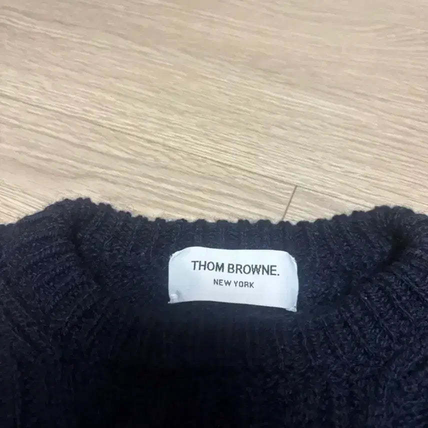 [BUNJANG] Thom Browne Donegal Cable Knit Sweater / [A급/신형/5] 톰브라운 네이비 아란 도네갈 케이블 니트 5사이즈 신형