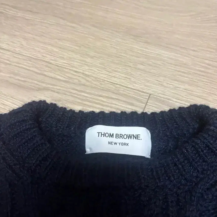 [BUNJANG] Thom Browne Donegal Cable Knit Sweater / [A급/신형/5] 톰브라운 네이비 아란 도네갈 케이블 니트 5사이즈 신형