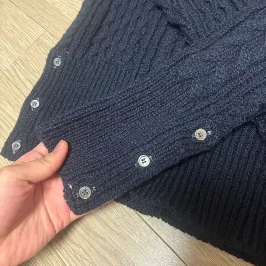 [BUNJANG] Thom Browne Donegal Cable Knit Sweater / [A급/신형/5] 톰브라운 네이비 아란 도네갈 케이블 니트 5사이즈 신형