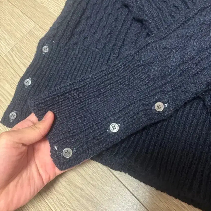 [BUNJANG] Thom Browne Donegal Cable Knit Sweater / [A급/신형/5] 톰브라운 네이비 아란 도네갈 케이블 니트 5사이즈 신형