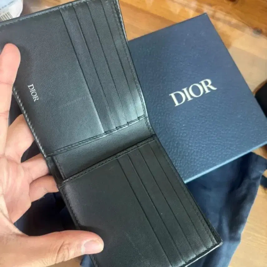[BUNJANG] Dior Oblique Bi-fold Wallet Black / [풀구성] 디올 오블리크 반지갑 블랙 풀구성