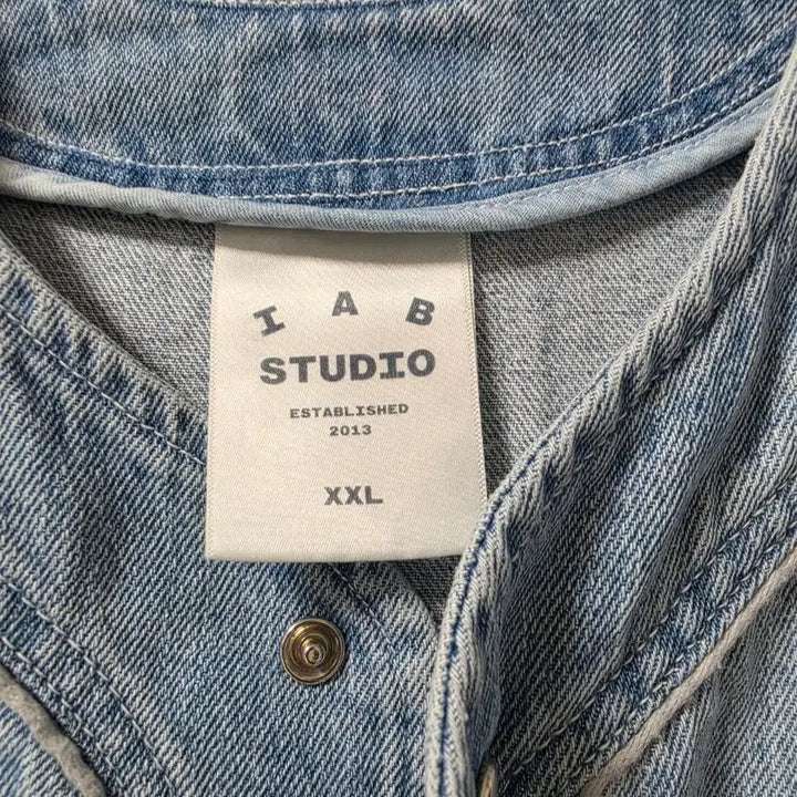 [BUNJANG] IAB Studio Denim Baseball Jersey XXL / IAB STUDIO  데님 베이스볼 저지 블루 XXL