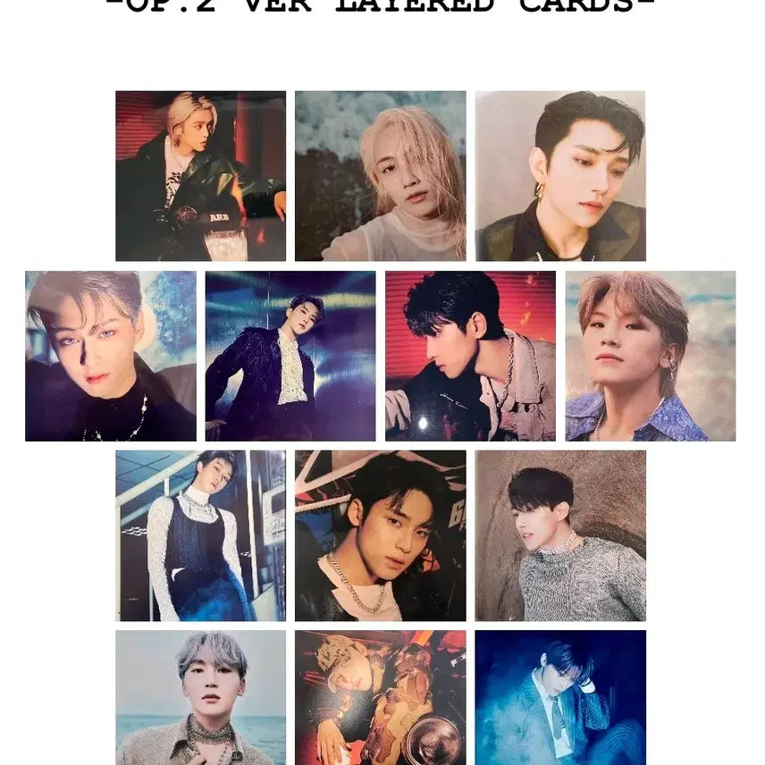 [BUNJANG] SEVENTEEN Attacca op2 Album Layered Film 13-Sheet Bundle Set / 세븐틴 아타카 op2 앨범 레이어드 필름 13장 일괄