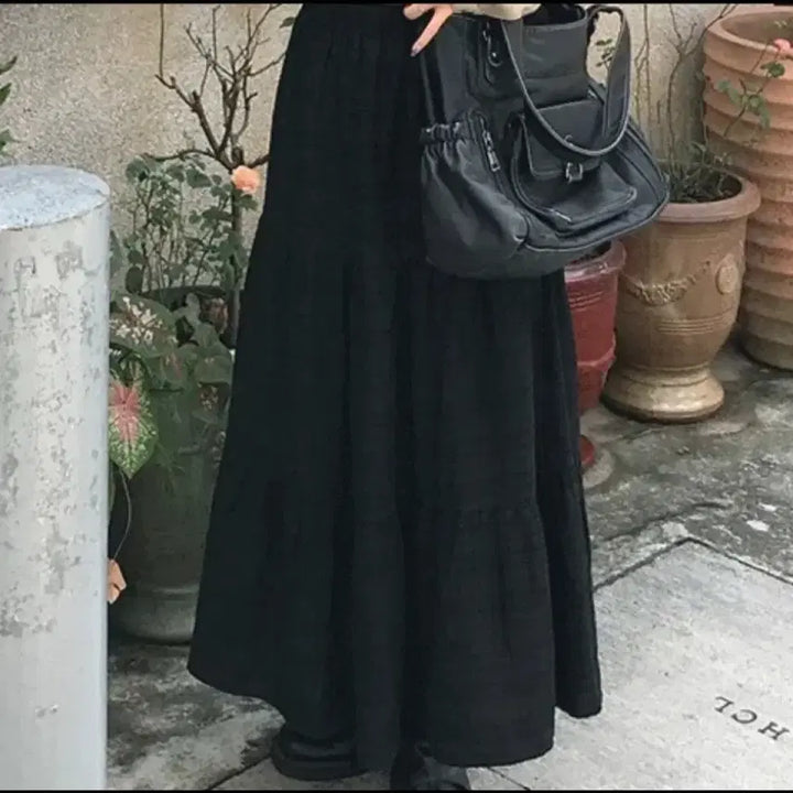 [BUNJANG] Minipoe Yusemi Check Long Skirt Navy New / (품절템) 미니포에 유즈미 체크 롱스커트 네이비 새상품