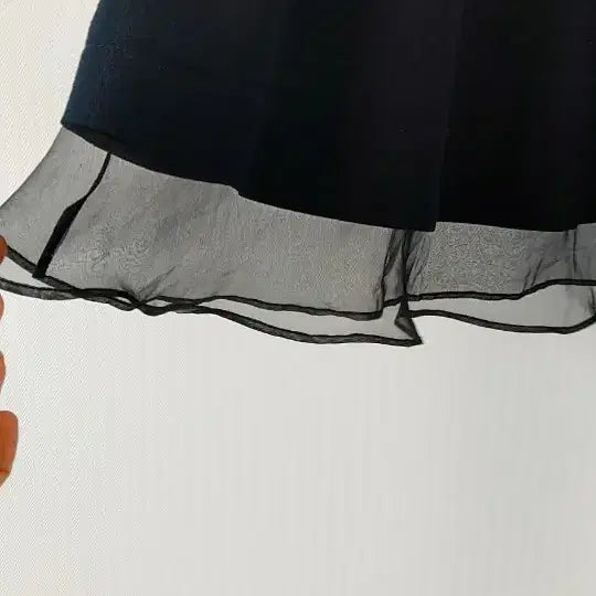 [BUNJANG] Son Jung Wan Navy Frill Detail Dress / 손정완 네이비 원피스