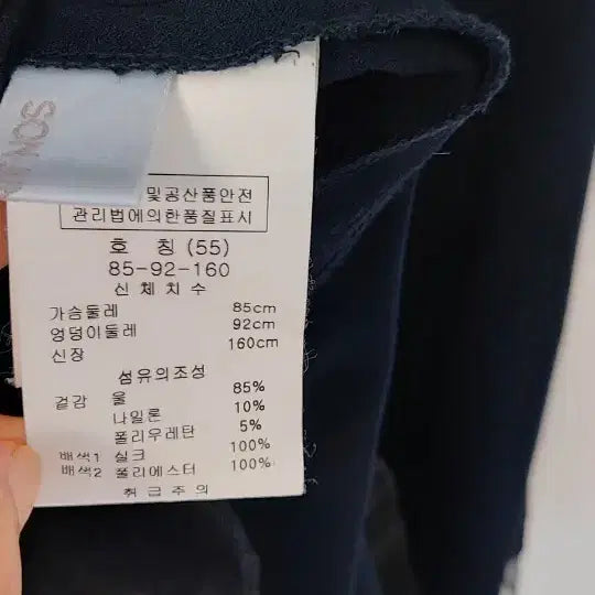 [BUNJANG] Son Jung Wan Navy Frill Detail Dress / 손정완 네이비 원피스