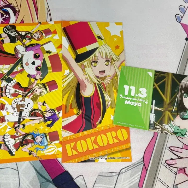 [BUNJANG] Bang Dream Hello Happy Kokoro Maya Bundle Set Postcard / 뱅드림 헬로해피 코코로 마야 브로마이드 엽서 일괄
