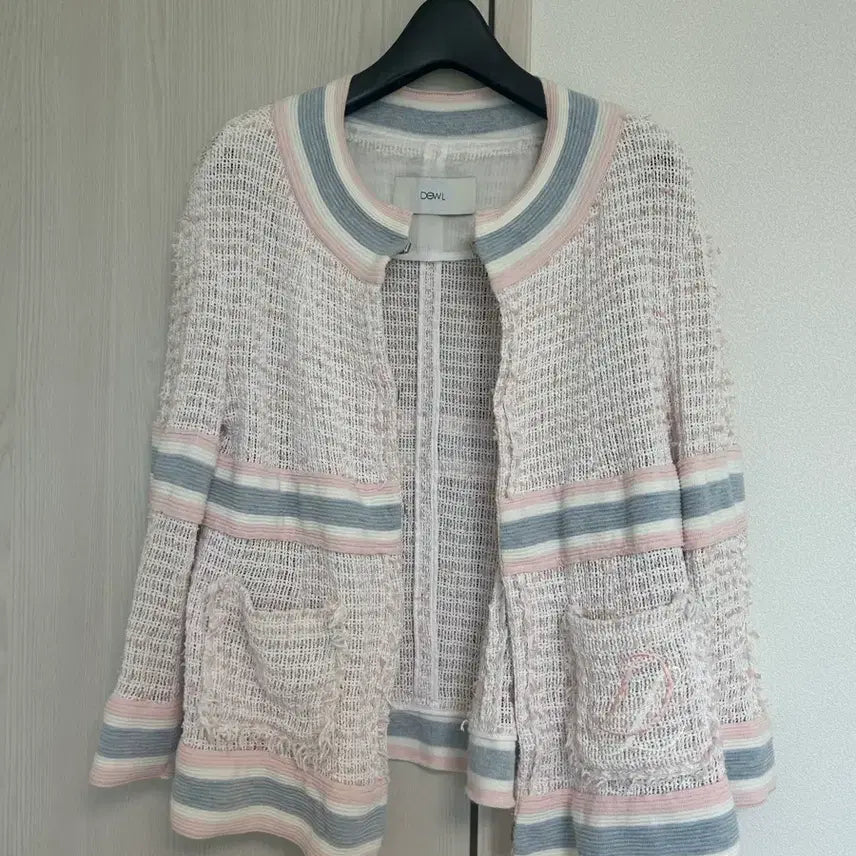 [BUNJANG] DEW E L Tweed Punching Cardigan / 듀엘 트위드 펀칭 가디건