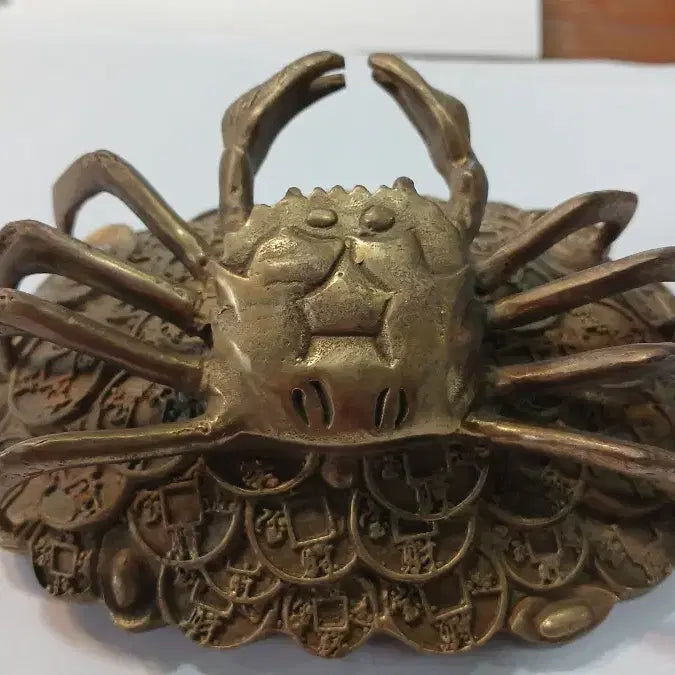 [BUNJANG] Vintage Brass Crab Ornament / 빈티지 황동 게 재물