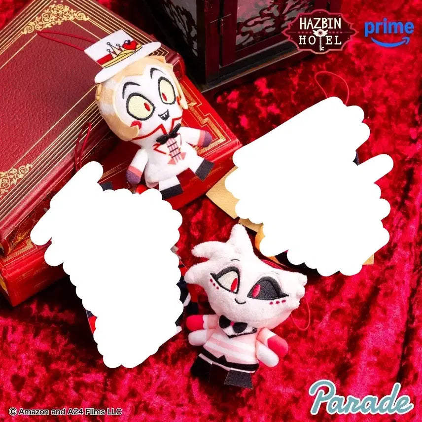 [BUNJANG] Hazbin Hotel Lucifer &amp; Angel Finger Nuigurumi Dolls / 해즈빈호텔 라운드원 핑거 누이 인형 루시퍼 엔젤 판매합니다